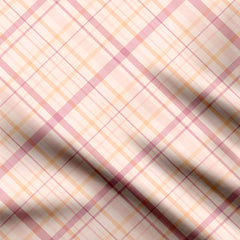 Pink Overwhelming Plaid Stripes Print Fabric