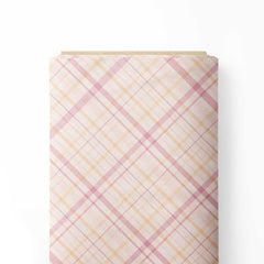 Pink Overwhelming Plaid Stripes Print Fabric