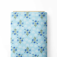 Blue daisies Print Fabric