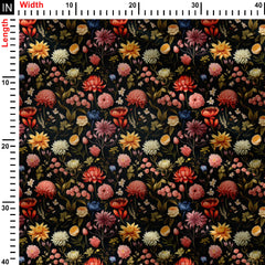 soft wildflowers Print Fabric