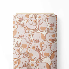 Marvellous Bunny In Flower Garden Print Fabric