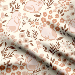 Bloom Bunny Meadow Print Fabric