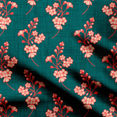 Floral design with texture Print Fabric