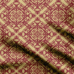 Deep red luxury Print Fabric