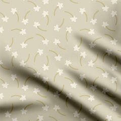 dawn white star Print Fabric