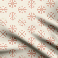 pale chestnut snowflake Print Fabric