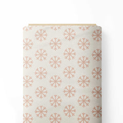 pale chestnut snowflake Print Fabric