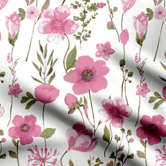 Pink Eden Print Fabric