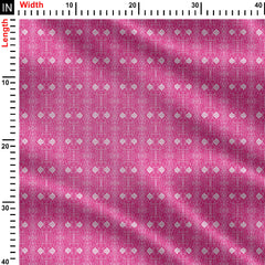 Pink Abstract Pattern Print Fabric