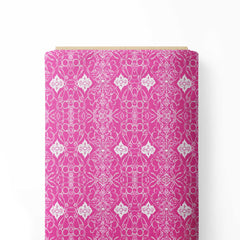 Pink Abstract Pattern Print Fabric