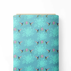 Humming bird flora Print Fabric