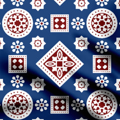 Ajrakh Block printing 2 Print Fabric