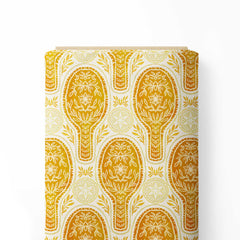 Floral Rackets - Golden Yellow Print Fabric