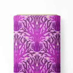 Lilac Coral Fungus Mushrooms - Purple Print Fabric