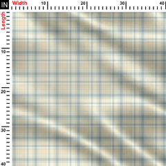 Geometric Vision Checkered Edge Stripes design Print Fabric