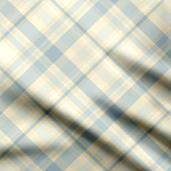 Geometric Harmony Checkered Edge Stripes design Print Fabric