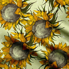 larg sunflower Print Fabric