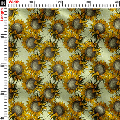 larg sunflower Print Fabric