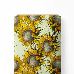 larg sunflower Print Fabric