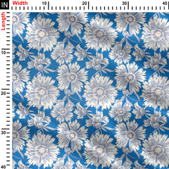 ajrakh type simply flower Print Fabric