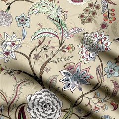 vintage look flower well allover Print Fabric