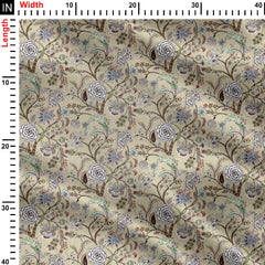 vintage look flower well allover Print Fabric