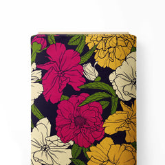 bigger vector flower Print Fabric