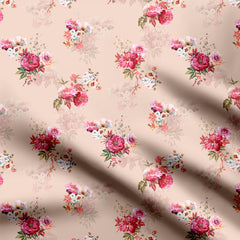 Natural flower bunch Print Fabric