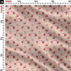 Natural flower bunch Print Fabric