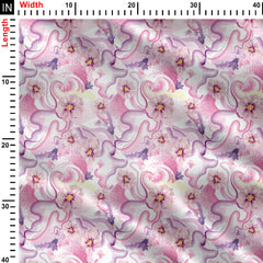 abstract pattern with flower Print Fabric