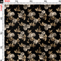 golden look floral Print Fabric