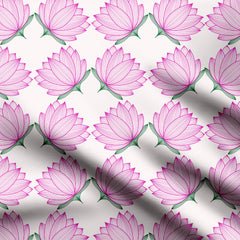 All About Lotus Print Fabric