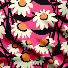 Coneflowers pinky Print Fabric