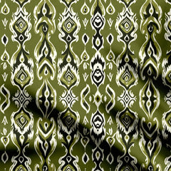 Olive Ikat Print Fabric