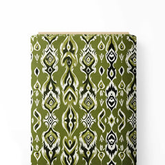 Olive Ikat Print Fabric