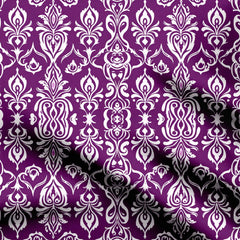 French mauve Ikat Print Fabric