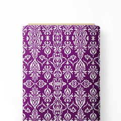 French mauve Ikat Print Fabric