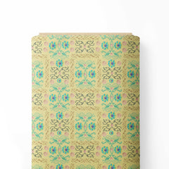 Lemon Symmetry Print Fabric