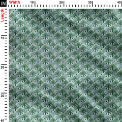 Kingfisher green forest Cotton Poplin Print Fabric