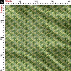 Kingfisher summer forest Print Fabric