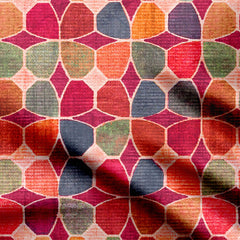 shapes with rugs texture Print Fabric