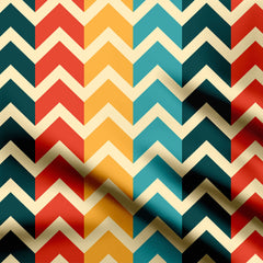 stripes with zigzag pattern Print Fabric