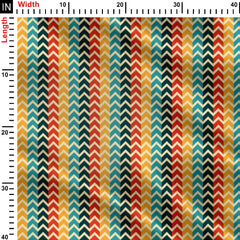 stripes with zigzag pattern Print Fabric