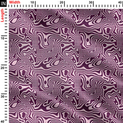 muted tone curv lines Print Fabric