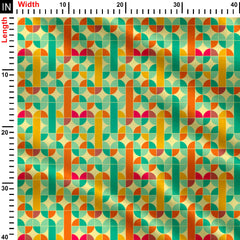 high lights colour geometric design Print Fabric