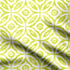 geometric plus ikat look Print Fabric