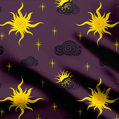 Mystical suns Print Fabric