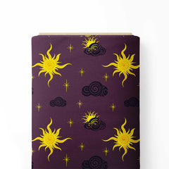 Mystical suns Print Fabric