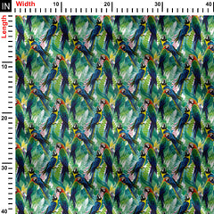 Macao parrot pattern Cotton Poplin Print Fabric