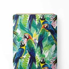 Macao parrot pattern Cotton Poplin Print Fabric